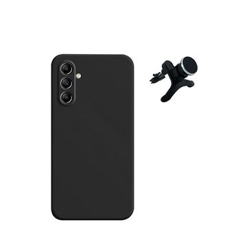 Kit Suporte Magnético Reforçado De Carro + Capa Silicone Líquido Phonecare Para Samsung Galaxy A05s - Preto