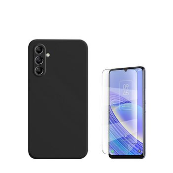 Kit Película Hydrogel Full Cover Frente + Capa Silicone Líquido Phonecare Para Samsung Galaxy A15 - Preto