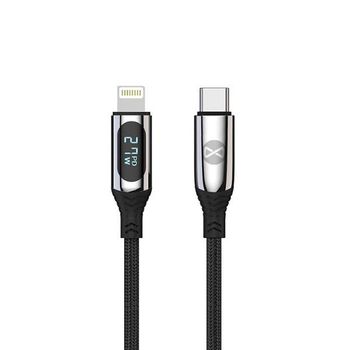 Cable Nylon Fastcharge 27w 1m Lcd Usb-c - Ios Forever Forever Negro