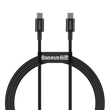 Cable De Nylon Premium 100w Fastcharge Tungsteno 1m Pd Usb-c Baseus Baseus Negro