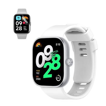 Kit Pulsera Silicona + Film Hidrogel Gift4me Compatible Con Reloj Xiaomi Redmi Watch 4 - Blanco