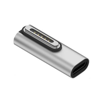 Adaptador De Carga Tipo C(f) A Magsafe 3(m) 140w/28v/5a Gift4me Compatible Con Movil Apple Macbook Gris