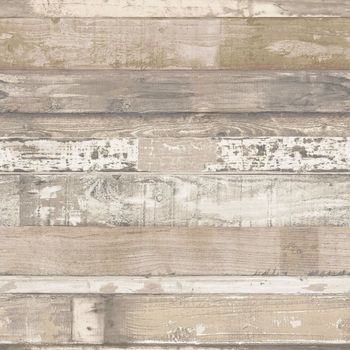 Papel De Pared Homestyle Old Wood Marrón Y Beige Noordwand