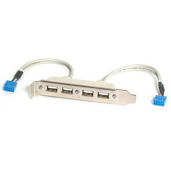 Startech Cabezal Bracket 4 Puertos Usb 2.0 Conexio