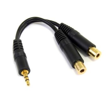 Startech.com Cable Divisor Audio Jack Estereo 3.5mm Macho A Doble Jack 3.5mm Hembra