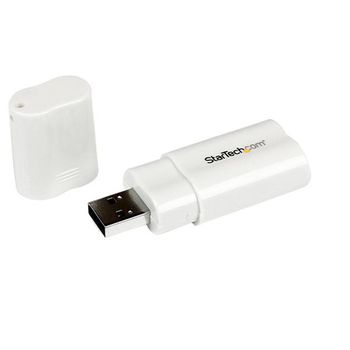 Startech.com Tarjeta De Sonido Estã©reo Usb Externa Adaptador Conversor - Blanco