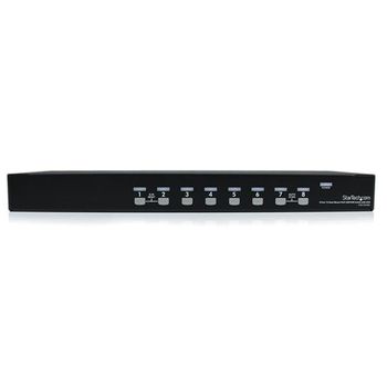 Startech.com Conmutador Switch Kvm 8 Puertos De Vídeo Vga Hd15 Usb 2.0 Usb A - 1u Rack Estante