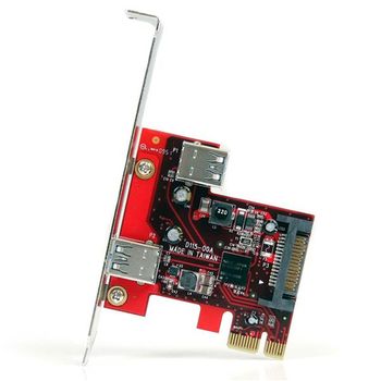 Startech.com Tarjeta Adaptador Pci Express Pci-e Usb 3.0 Superspeed De 2 Puertos Con Uasp - 1 Interno - 1 Externo