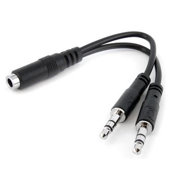 Cable Adaptador Divisor Auriculares Startech 2m 1h