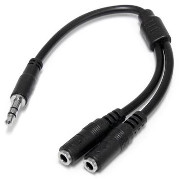 Startech.com Cable Audio Jack Estereo 3.5mm Macho A Doble Jack 3.5mm Hembra