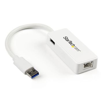 Startech.com Adaptador De Red Gigabit Usb 3.0 Con Puerto Usb - Blanco