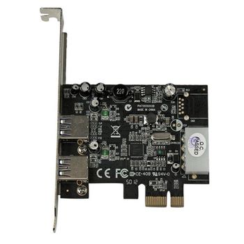 Startech.com Adaptador Tarjeta Controladora Pci Express Pci-e 2 Puertos Usb 3.0 Con Alimentación Molex Y Uasp