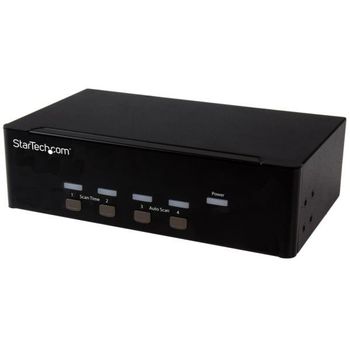 Startech.com Conmutador Kvm 4 Puertos Vga Dobles 2 Puertos Usb Audio