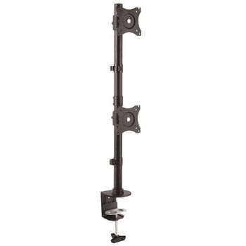 Startech.com Base De Soporte Vertical Vesa Ajustable Para Dos Monitores De Hasta 27 Pulgadas, Abrazadera, 10 Kg, 33 Cm (13"), 68,6 Cm (27"), 100 X 100 Mm, Negro