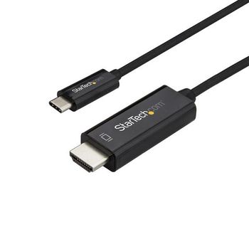 Startech.com Cable Adaptador De 2m Usb-c A Hdmi 4k 60hz - Negro - Cable Usb Tipo C A Hdmi - Cable Conversor De Vídeo Usbc, 2 M, Usb C, Hdmi, Macho, Macho, Derecho