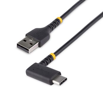 Cable 2m Usb A A Usb C Acodado - En Ángulo Recto - Cable Usb-c De Carga Rápida - De Alta Resistencia - Usb 2.0 A A Usb Tipo-c -