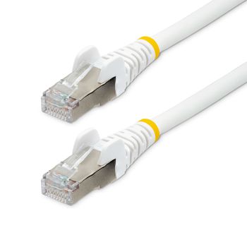 Startech.com Cable De 10m De Red Ethernet Cat6a - Blanco - Low Smoke Zero Halogen (lszh) - 10gbe - 500mhz - Poe++ De 100w - Snagless Sin Pestillo - Rj-45 - Cable De Red S/ftp