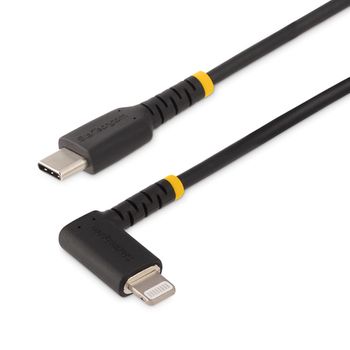 Startech.com Cable De 2m Usb-c A Lightning - Cable Usb 2.0 A Lightning Acodado - Cable Usb Tipo C A Lightning - Cable De Carga - Cable Lightning Con Certificación Mfi Para Iphone