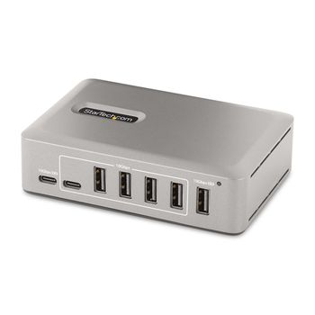 Startech.com Hub Concentrador Usb-c De 10 Puertos - 8x Usb-a/2x Usb-c - Con Fuente De 65w - Usb 3.1 10gbps - Ladrón Usb Tipo C Con Certificación Usb-if - Multiplicador Usb C