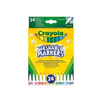 Crayola-58-6571 Crayola 24 Súper Maxi Punta Rotuladores Lavables, Multicolor (58-6571) , Color/modelo Surtido