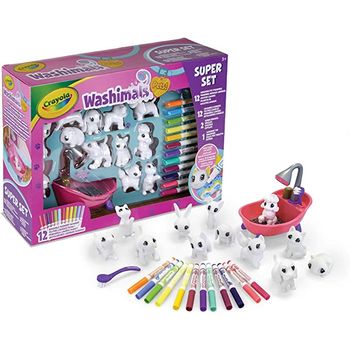 Washimals Super Set Bañera Y 12 Mascotas Para Colorear Crayola 74-7321