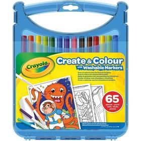 Crayola - Maletín 25 rotuladores lavables, Crayola Actividades