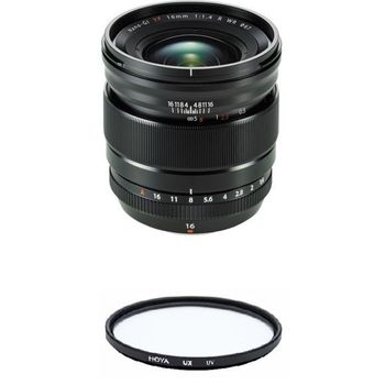 Fuji Xf 16mm F1.4 R Wr Black + Hoya Ux Uv 67mm Filter