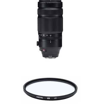 Fuji Xf 100-400mm F4.5-5.6r Lm Ois Wr Black + Hoya Ux Uv 77mm Filter