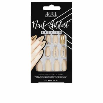 Uñas Postizas Ardell Nail Addict Nude Jeweled (24 Pcs)