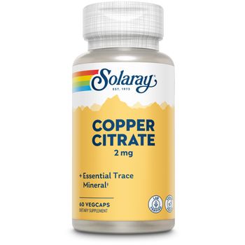 Solaray Citrato De Cobre 2 Mg 60 Cápsulas Vegetales