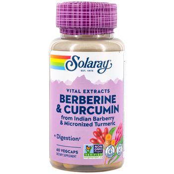 Solaray Berberina & Curcumina 600 Mg 60 Cápsulas Vegetales