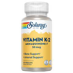 Solaray K2 Menaquinone Vitamina K2 30 Cápsulas Vegetales