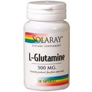 L-glutamina 500 Mg Solaray, 50 Cápsulas