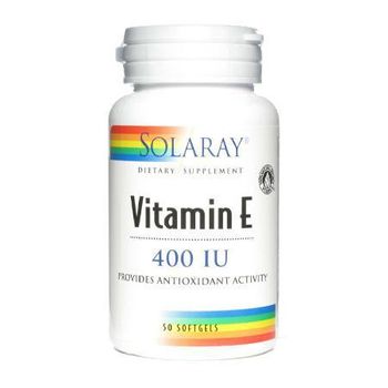 Vitamina E 400 Ui Solaray, 50 Perlas