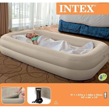 Colchón Hinchable Intex 168cm X 107cm X 25cm + Hinchador Incluido Inflable Cama