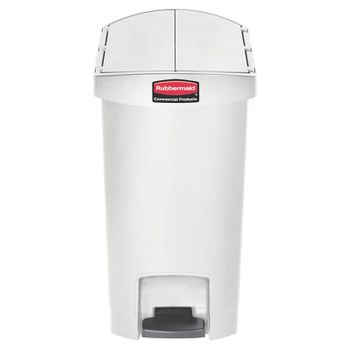 Rubbermaid Slim Jim® De Pedal Lateral 30 L De Resina Blanco