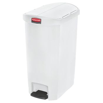 Rubbermaid Slim Jim® De Pedal Lateral 49 L De Resina Blanco