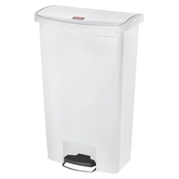 Rubbermaid Slim Jim® De Pedal Frontal 130 L De Resina Blanco