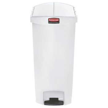 Rubbermaid Slim Jim® De Pedal Lateral 130 L De Resina Blanco