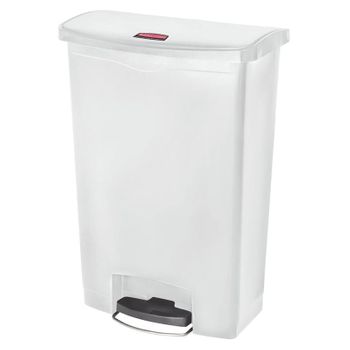 Rubbermaid Slim Jim® De Pedal Frontal De Resina 90 L Blanco