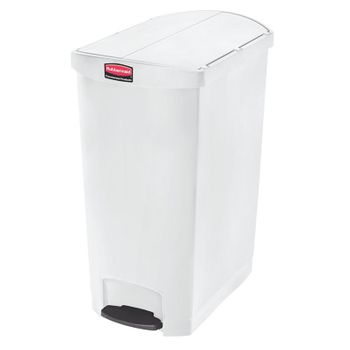 Rubbermaid Slim Jim® De Pedal Lateral De Resina 90 L Blanco