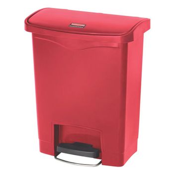 Rubbermaid Slim Jim® De Pedal Frontal 30 L De Resina Rojo