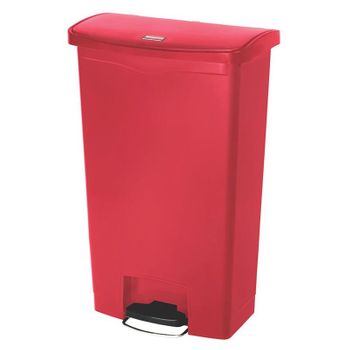 Rubbermaid Slim Jim® De Pedal Frontal 130 L De Resina Rojo