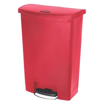 Rubbermaid Slim Jim® De Pedal Frontal De Resina 90 L Rojo