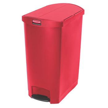 Rubbermaid Slim Jim® De Pedal Lateral De Resina 90 L Rojo