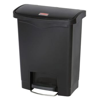 Cubo De Basura De Pedal Slim Jim 30 Litros Negro Rubbermaid