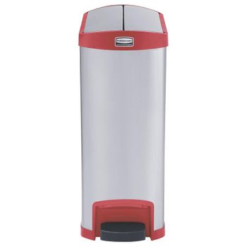 Rubbermaid Slim Jim 50l/13g Metal End Step Step-on Red