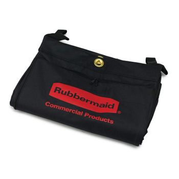 Rubbermaid Bolsa De Lona Executive De Gran Capacidad Para Carros De Limpieza, Forro De Vinilo, Negra, 114 L