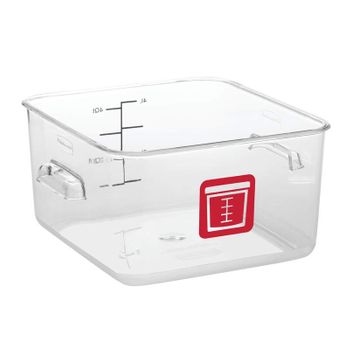 Rubbermaid Sq. Container - Clear - 4qt Red