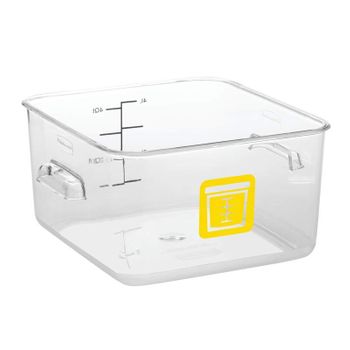 Rubbermaid Sq. Container - Clear - 4qt Yellow
